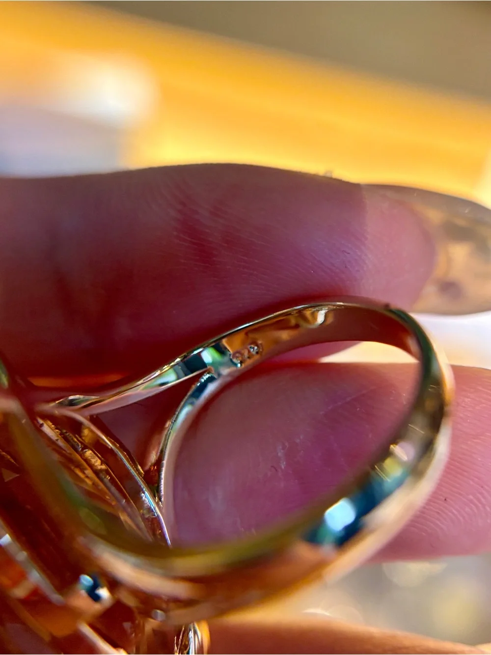 New Rose Gold Plated Oval Citrins S925 Sterling Silver Cocktail ring statement 7